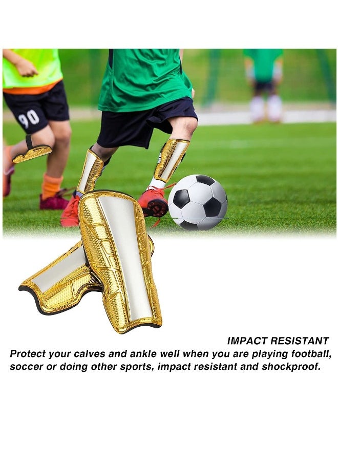 Football Shin Pads, Kids Pad Unisex Child Soccer Breathable Guards Training Equipment for Boys Girls Games Leg Protective