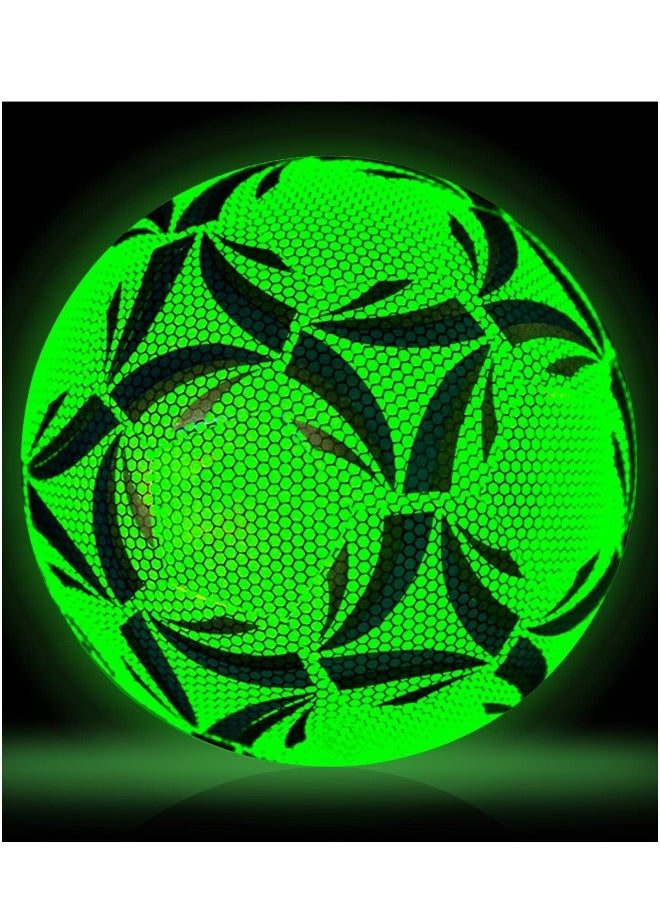 Light Up Soccer Ball Size 5, Glow in The Dark Soccer Ball Luminous Soccer Balls for Day&Night Games and Training Gifts for Men Youth and Adult Night Games