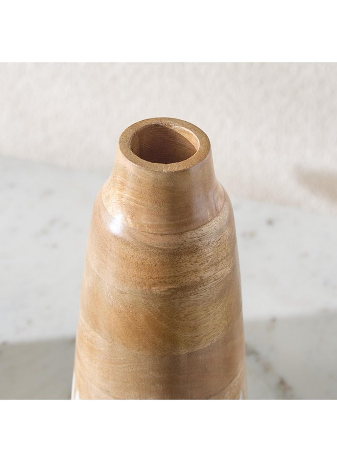 Lace Wooden Flower Vase 13 x 13 x 31.5 cm