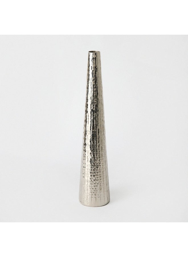 Ausie Aluminium Sparkle Ribbed Tall Vase 10.5 x 10.5 x 51.5 cm