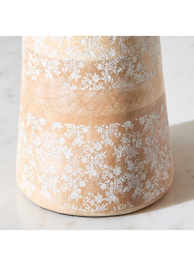 Lace Wooden Flower Vase 13 x 13 x 24 cm