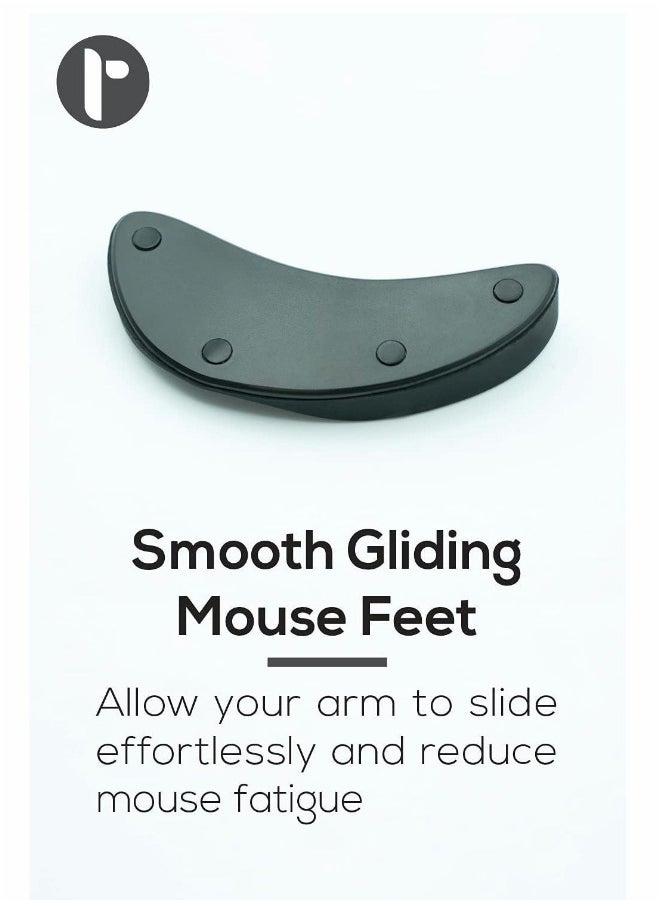 2 Pieces Ergonomic Gliding Palm Rest, Smooth Glide, Soft Cooling Material, Sliding Wrist Pad That Moves with Your Mouse