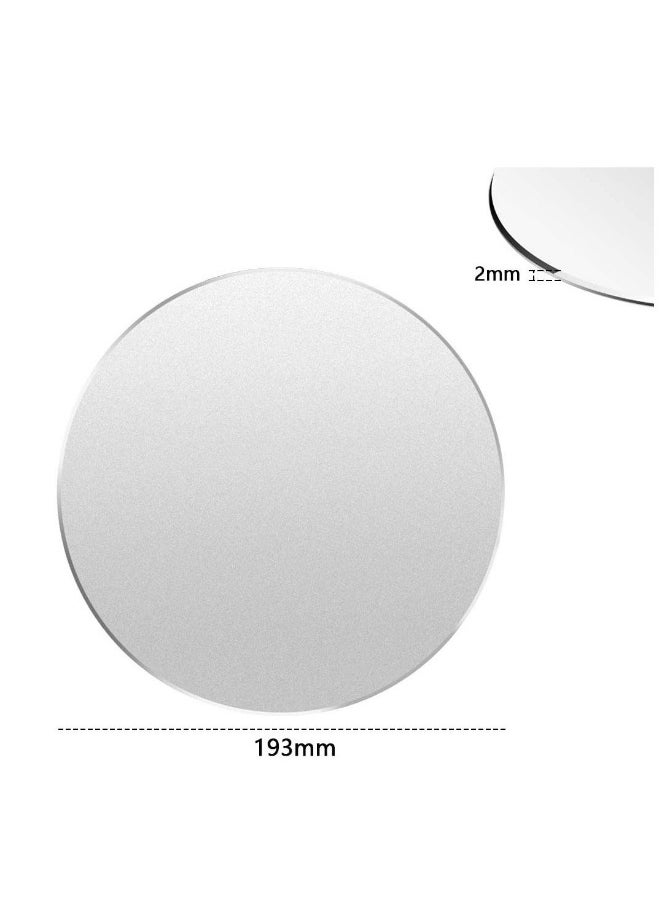 2 Pack Aluminum Mouse Pad, 7.8Inch Smooth Magic Ultra Thin Round Double Side Mouse Mat for Fast and Accurate Control(Silver, Black)