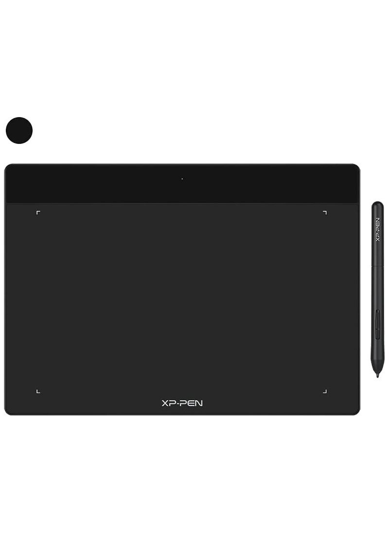 Deco Fun L 10x6 Inches Drawing Tablet Digital Art Tablet with Tilt Support Battery-Free Pen