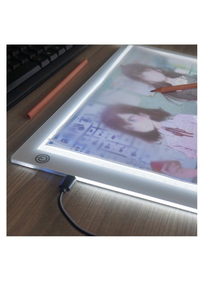 LED Pad for Diamond Painting A4 Light Box of Rhinestone Embroidery USB LED Tracing for Artists Drawing Sketching Animation Designing Stencilling (LED pad)