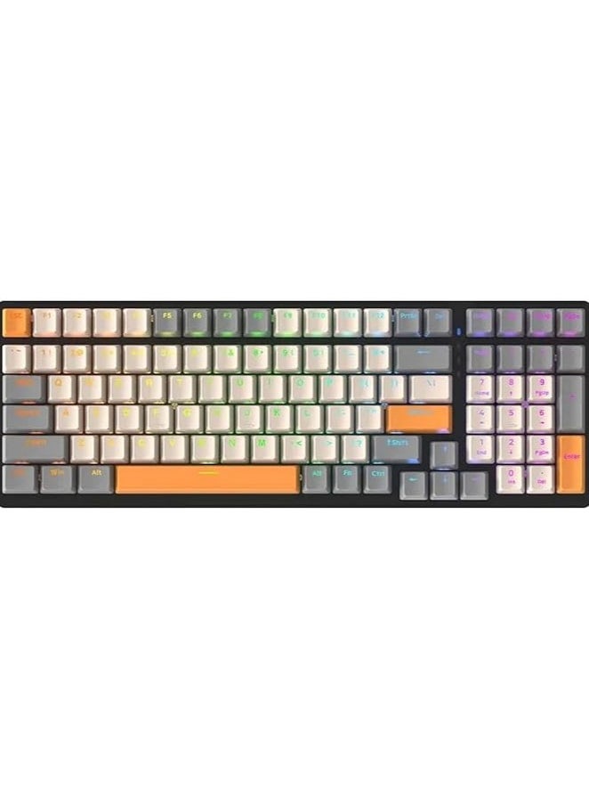 K3 mechanical keyboard 100-key game customized hot-swappable axis game computer keyboard suitable for spot (Orange)