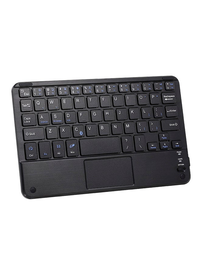 Wireless BT 3.0 Keyboard 59 Keys Ultra-slim Mini BT Keyboard with Touch Pad Support Android Windows iOS System for Laptop Phone Tablet Black