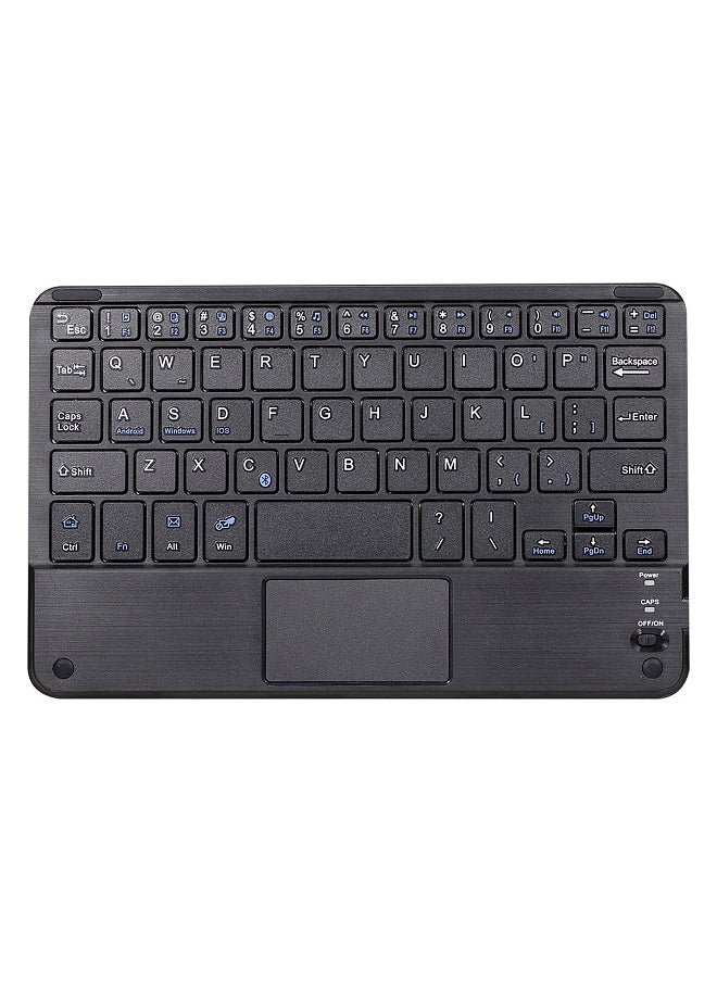 Wireless BT 3.0 Keyboard 59 Keys Ultra-slim Mini BT Keyboard with Touch Pad Support Android Windows iOS System for Laptop Phone Tablet Black