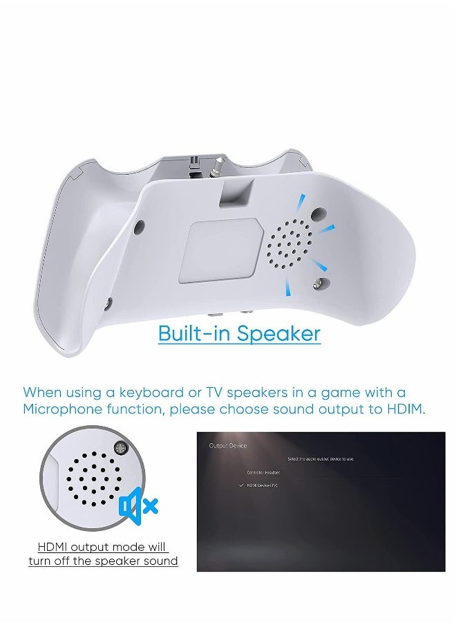 Wireless Keyboard for PS5 Controller, Bluetooth 3.0 Mini Chatpad Message Game Keyboard Keypad Built-in Speaker with 3.5mm Audio Jack for Messaging and Gaming Live Chat