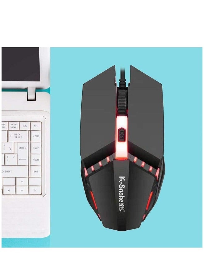 Optical Sensor Ergonomic RGB Backlit Gaming Mouse for PC Laptop