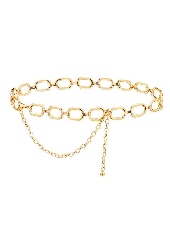 Gold Chain Belts For Women Dresses Thick Metal Link Waist Chains Belt For Jeans Skirt Girls Fashion