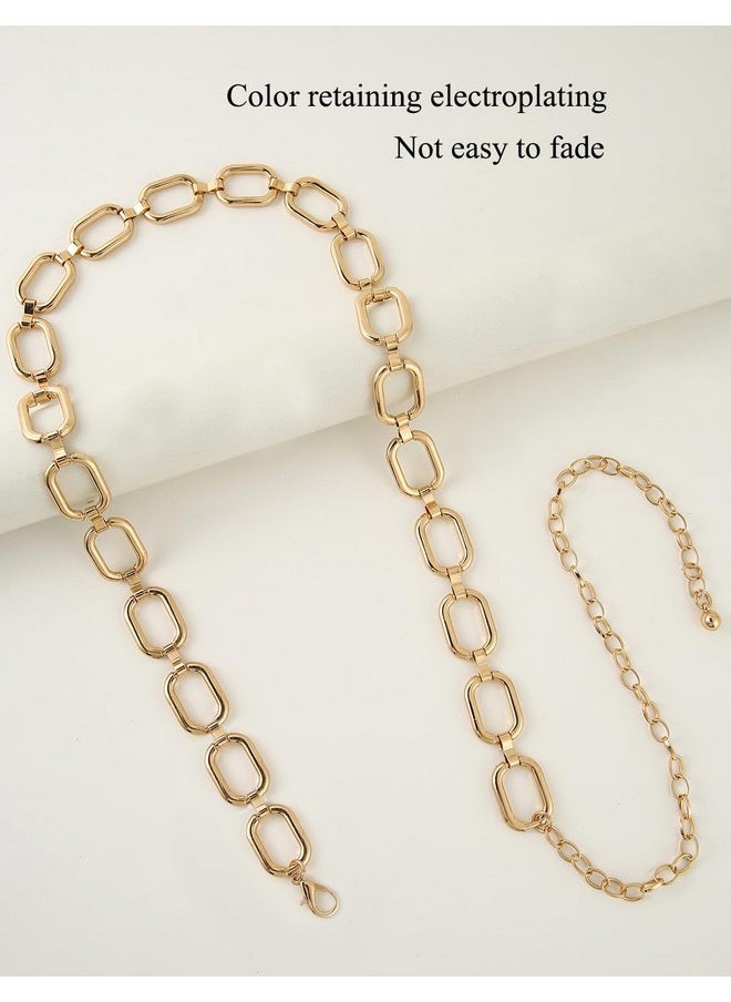 Gold Chain Belts For Women Dresses Thick Metal Link Waist Chains Belt For Jeans Skirt Girls Fashion