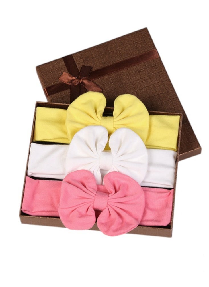 Bambimici - Olivia Box of 3 Heandband Ribbon - Assorted Plain Colors