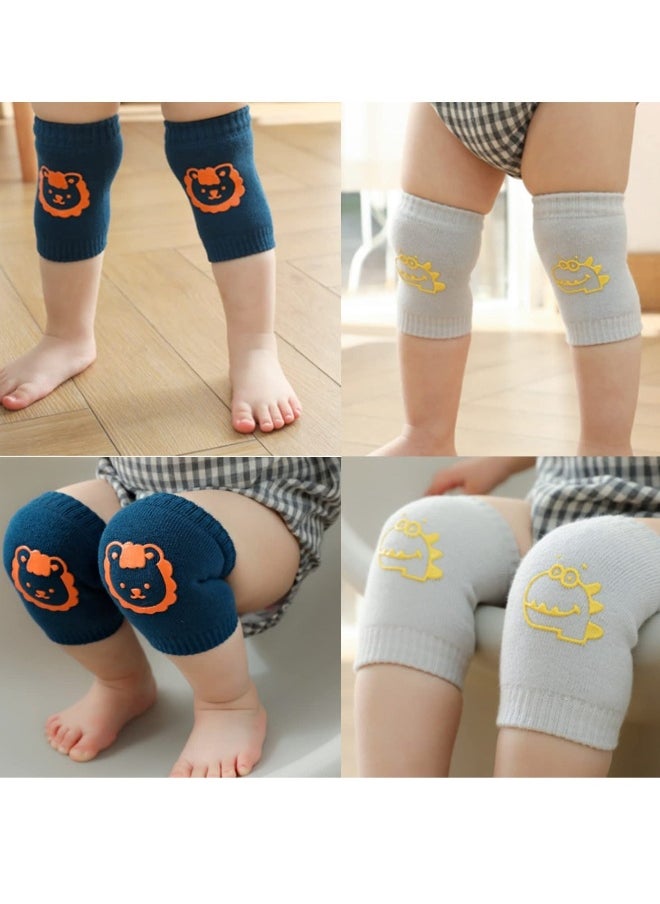 5 Pairs Baby Crawling Anti-Slip Knee Pads Crawling Toddler Leg Warmers Unisex Baby Toddlers Kneepads