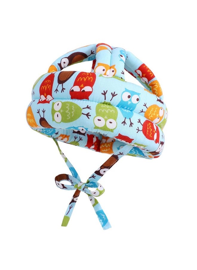 Baby Head Protector For Safety Of Kids 6M To 3 Years- Baby Safety Helmet With Proper Air Ventilation & Corner Guard Protection (Owl Print Colour)