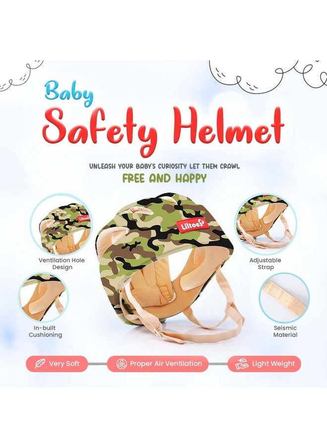 Baby Head Protector For Safety Of Kids 6M To 3 Years- Baby Safety Helmet With Proper Air Ventilation & Corner Guard Protection (Badger Camouflage)