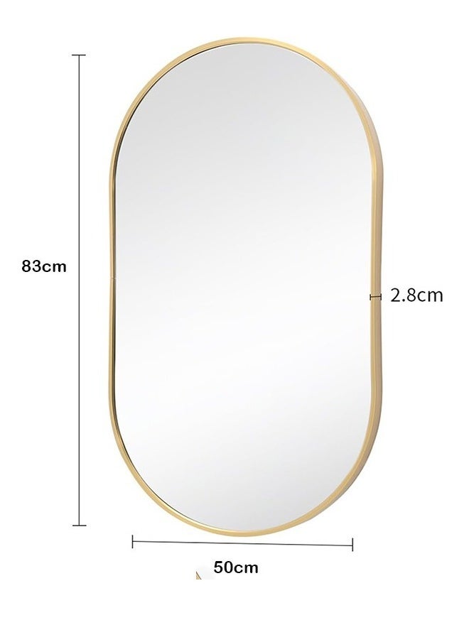 Wall Mirror Bathroom Mirror Full Body Mirror Full Length Mirror Wall Mounted Oval Mirror Makeup Mirror Dressing Mirror Frame Mirror for Bathroom Living Room Bedroom (50*83CM)