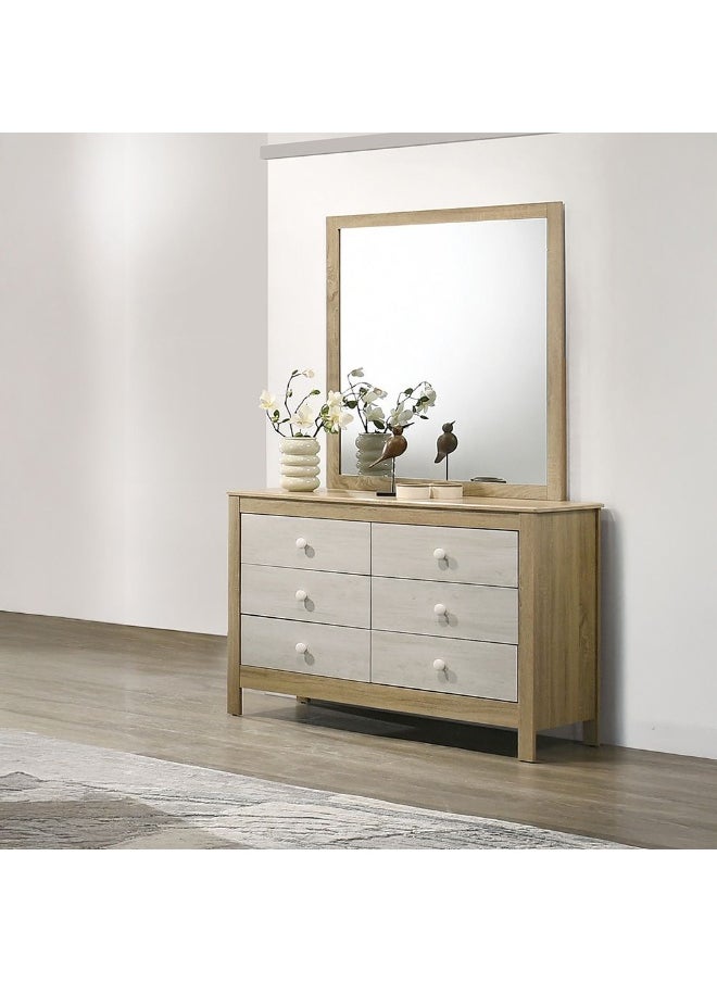 Kelly Mirror For Dressers Durable Vanity Mirror Without Dresser Dresser Mirror Modern Design Bedroom Furniture L93Xw3.3Xh155Cm-White Ash+Sonoma Oak