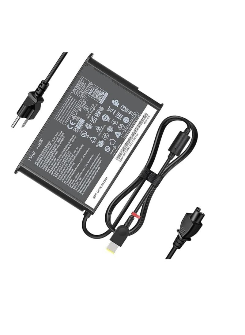 135W AC Charger for Lenovo ThinkPad x1 Extreme P1 P15v T15p IdeaPad Gaming 3-15 L340 Y40-70 Y50-70 Y520 Y70-70 Y700 Y700-15ISK 720-15IKB ADL135NLC3A 20V 6.75A