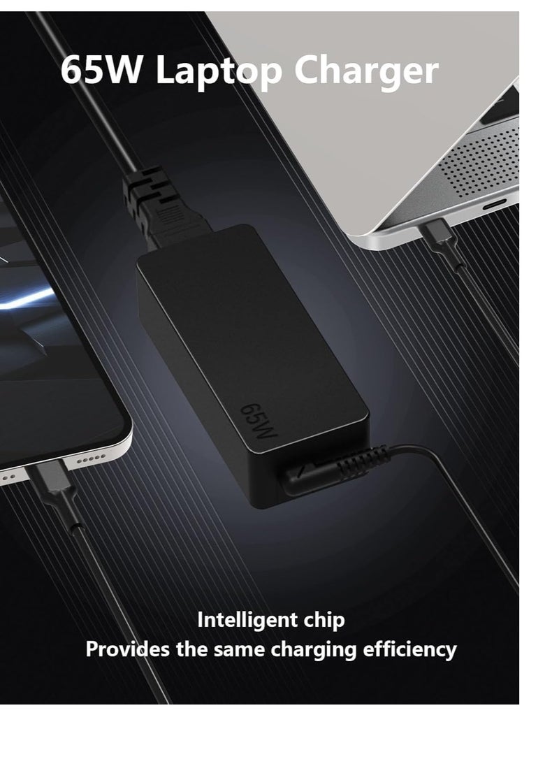 Universal 65W USB C Laptop Charger  for HP Mac book pro Dell Fast Type C AC Adapter Power Cord