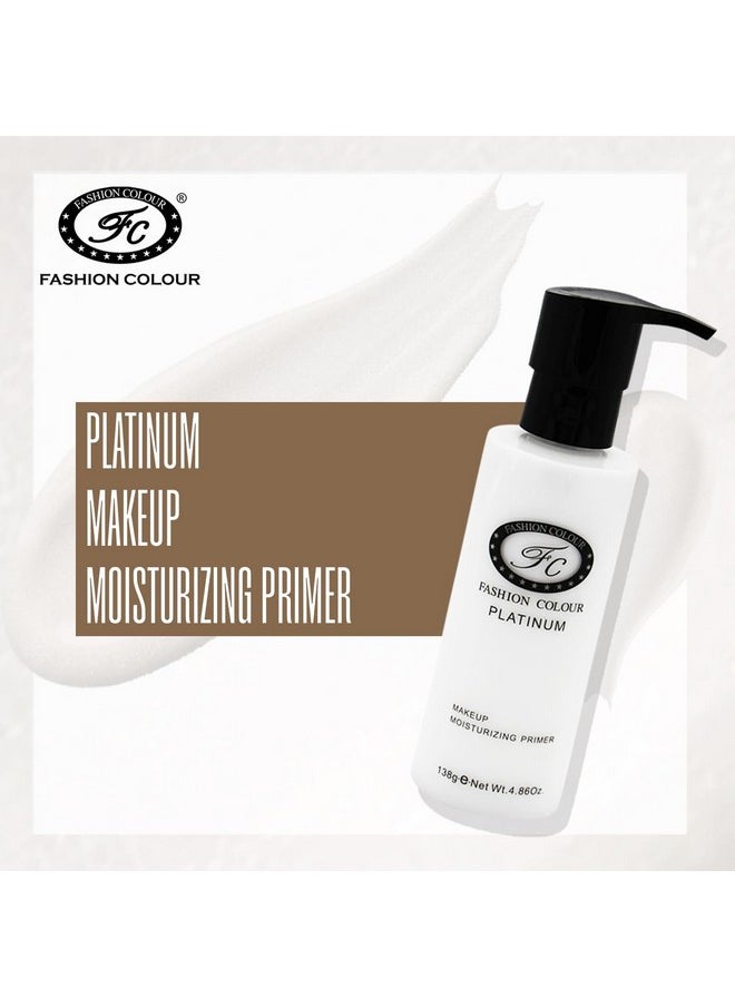 Platinum Makeup Moisturizing Primer | Skin-Hydrating & Moisturising | Oil-Free Formula | Weightless Texture For Flawless Base | Smooth & Long Lasting Makeup | Winter Essential | 135Ml