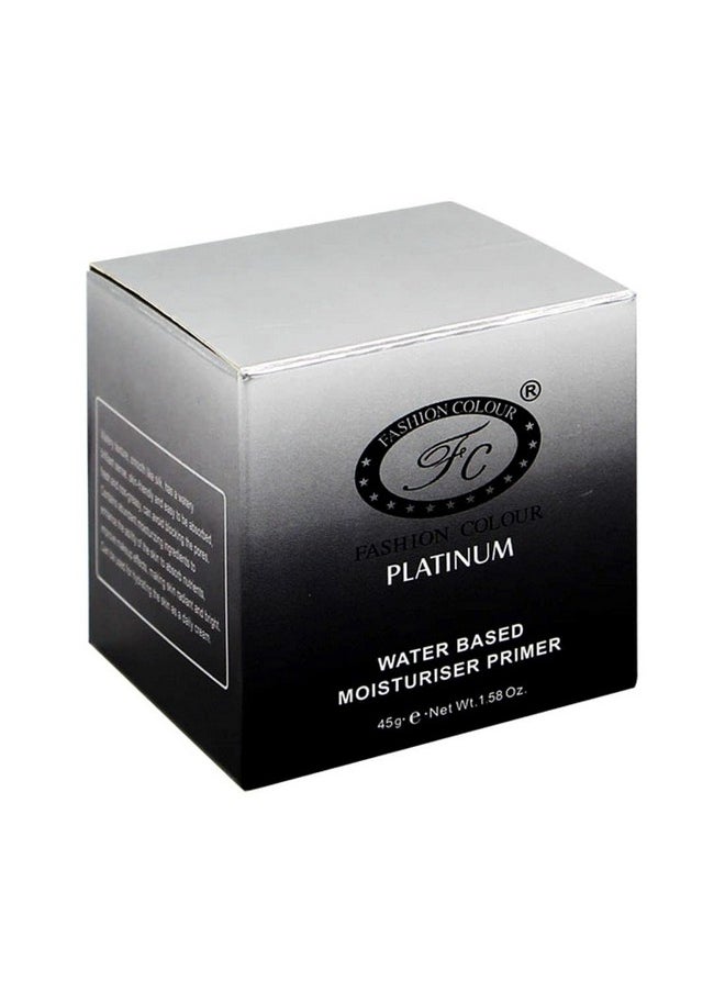 Platinum Water-Based Moisturizer Primer | Lightweight Moisturiser Primer To Brighten Skin, Enhance Glow | Gives Non-Greasy Fresh Glowing Skin - For Men & Women | 45G