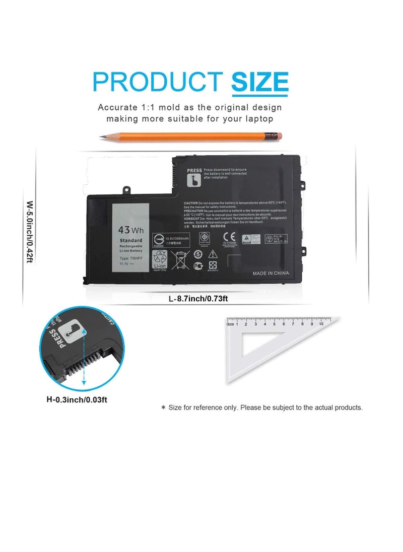 11.1V 43Wh TRHFF Laptop Battery Compatible for Dell Inspiron 15 5547 5548 5557 5542 14 5447 5442 5445 5457 5448 5543 5545 Latitude 3450 3550 fit 0PD19 7P3X9 1V2F6 P39F 0DFVYN 01V2F6