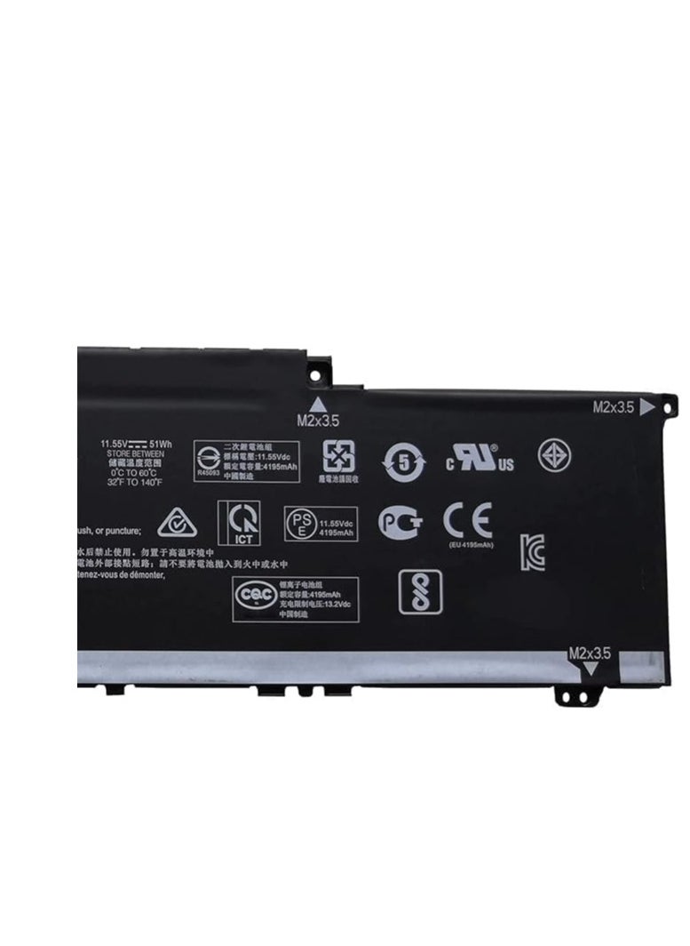 Replacement Laptop Battery for BN03XL HP ENVY 13 Series Compatible HSTNN-DB9N