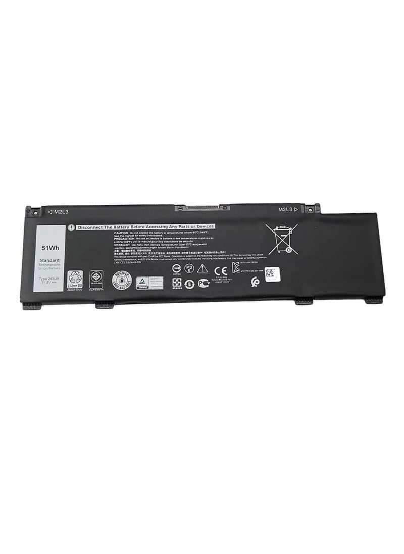 New laptop Battery compatible 266J9 for Dell'' G3 15 3500 3590 3790 G5 15 5500 SE 5505 P89F Inspiron 5490 INS 15PR-1545W 1548BR 1645W 1742W Series 0415CG C9VNH 51Wh 3Cell