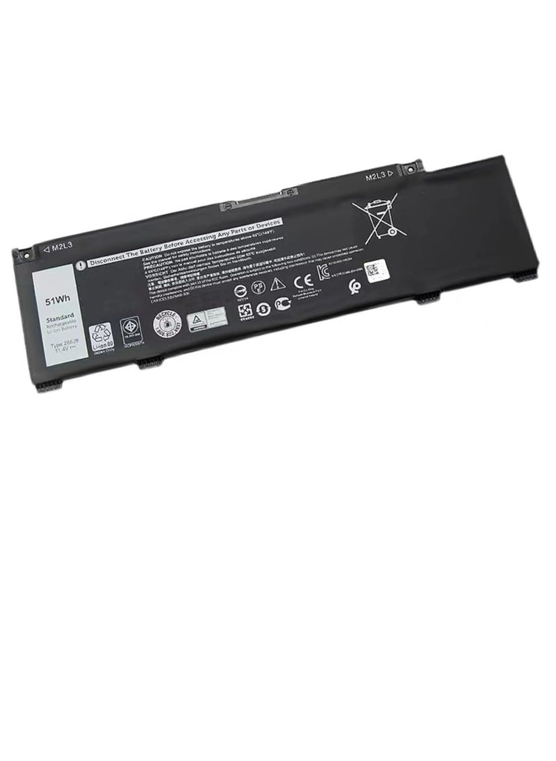 New laptop Battery compatible 266J9 for Dell'' G3 15 3500 3590 3790 G5 15 5500 SE 5505 P89F Inspiron 5490 INS 15PR-1545W 1548BR 1645W 1742W Series 0415CG C9VNH 51Wh 3Cell