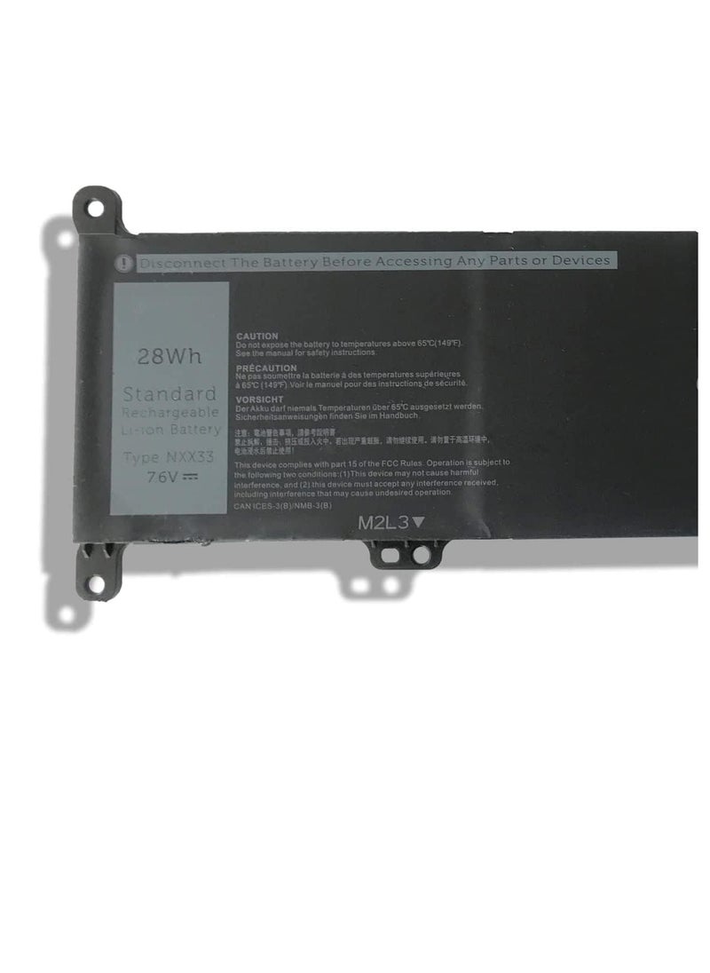 7.6V.28Wh 3500mAh NXX33 Laptop Battery Compatible for Dell NXX33 0020K1 MJMVV Dell Inspiron 3195 2-in-1 Series