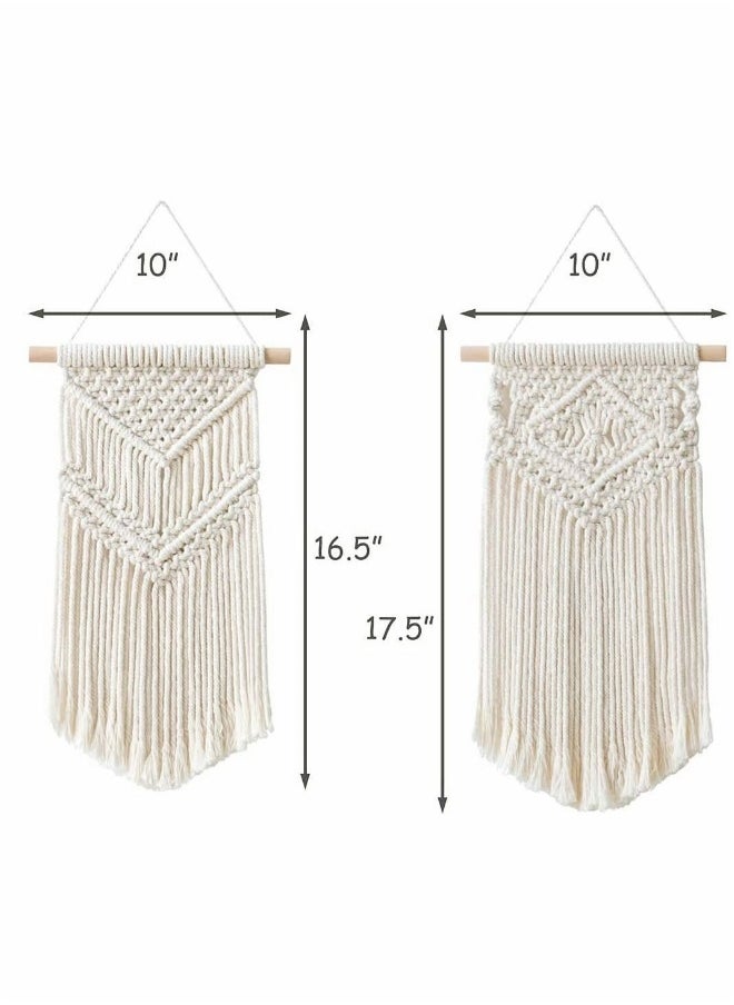 Wall-Mounted Small Woven Tapestry Wall Art Decoration-Suitable for Bohemian Style Home Decoration, Apartment, Nursery, Party Decorations, Two Random Styles, 2PCS