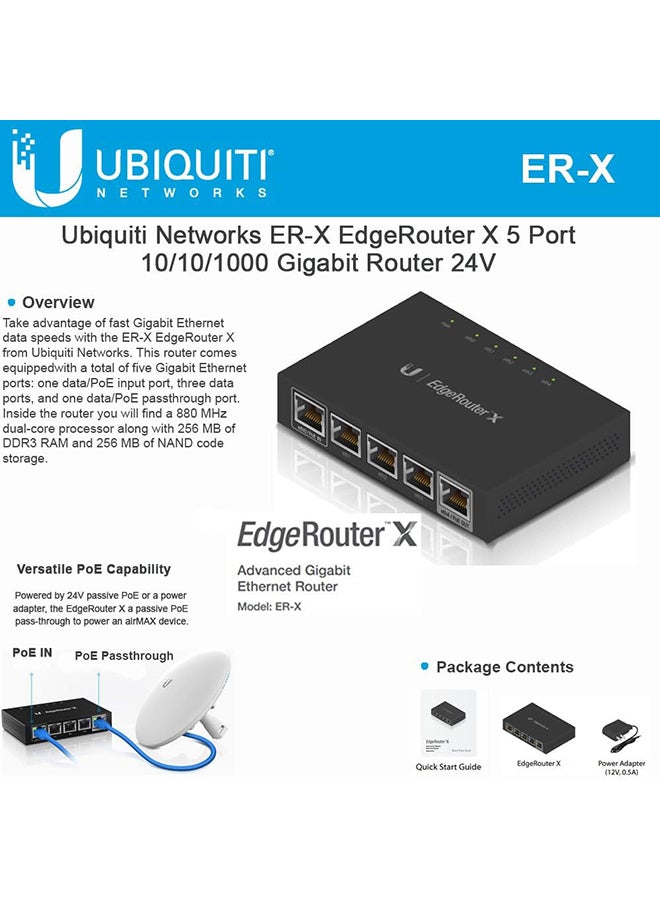 Networks Networks Ethernet Networks Router (ER-X), dual band Black