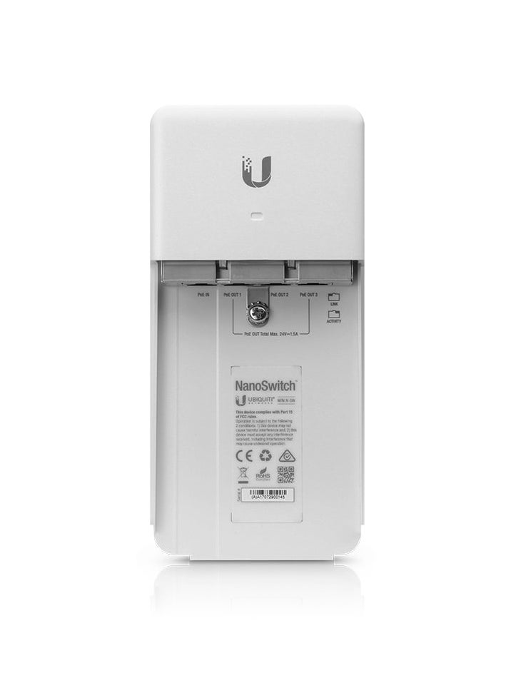 UBIQUITI Outdoor 4-Port PoE Passthrough Switch (N-SW)