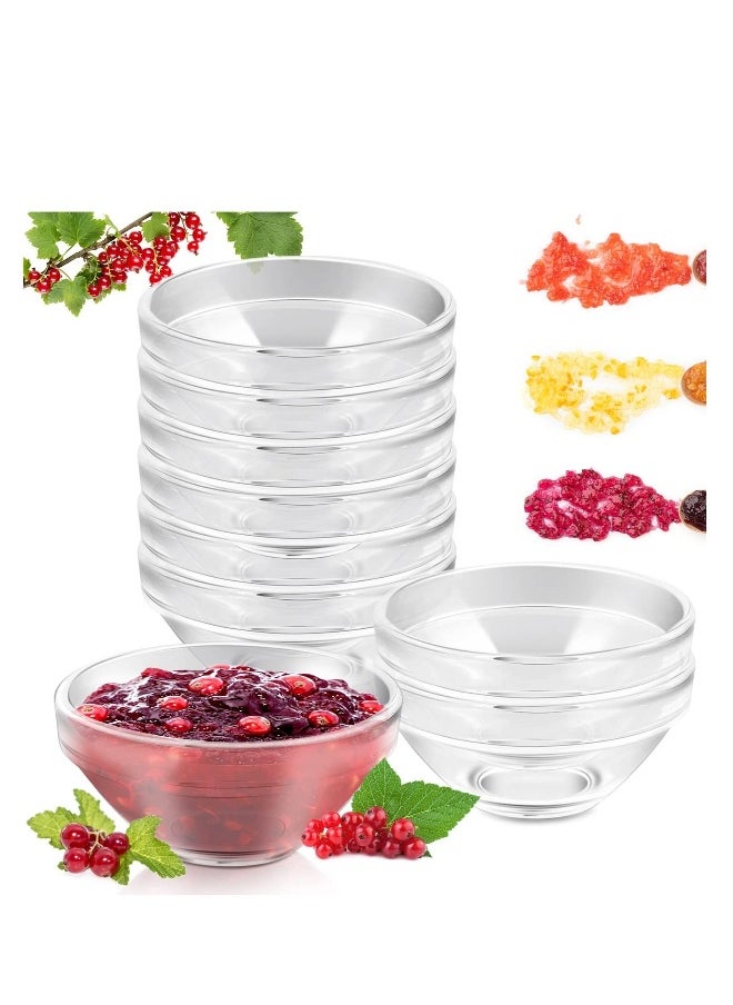 Mini Glass Bowls, 3 Inch Glass Bowls| Stackable Clear Serving Bowls | Bowl for Salad, Dessert, Dips, Nut | Candy Dishes, Stackable and Dishwasher Safe(10Pcs)