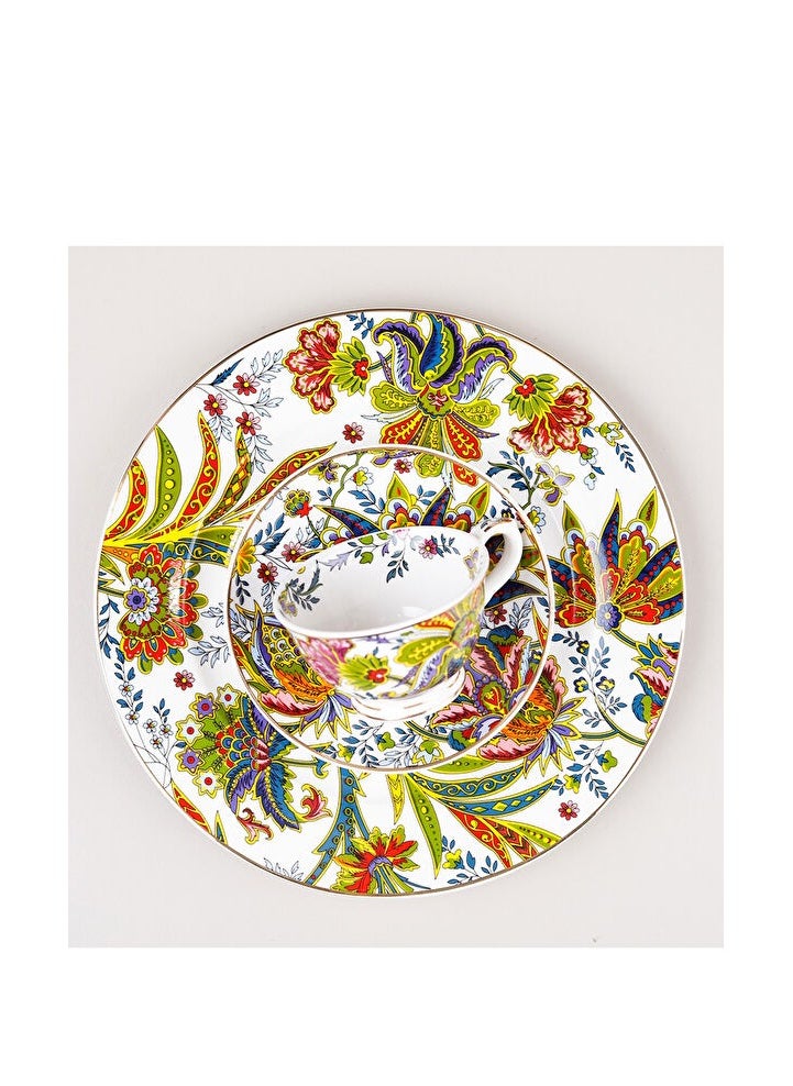 Yvette Paisley Pattern Porcelain Serving Plate Set of 6