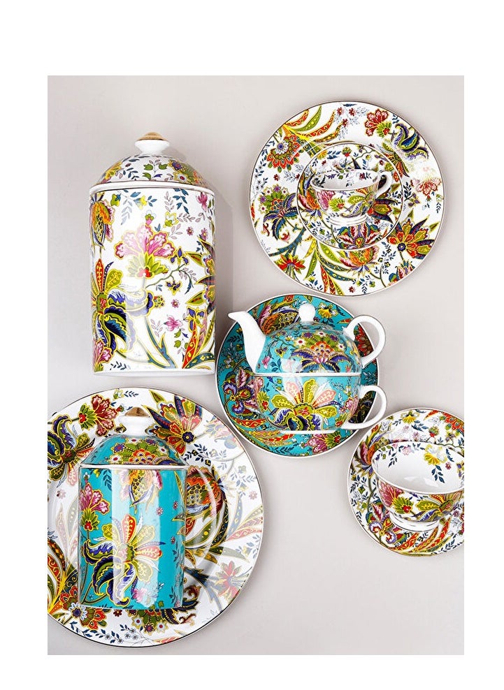 Yvette Paisley Pattern Porcelain Serving Plate Set of 6