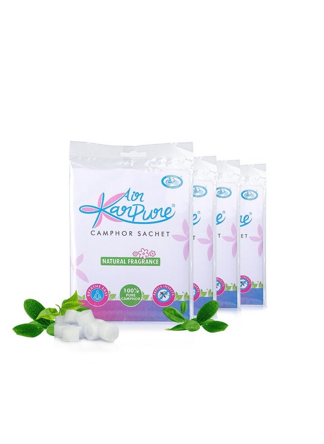 Karpure Camphor Sachet, Pack Of 4 - Room, Car And Air Freshener