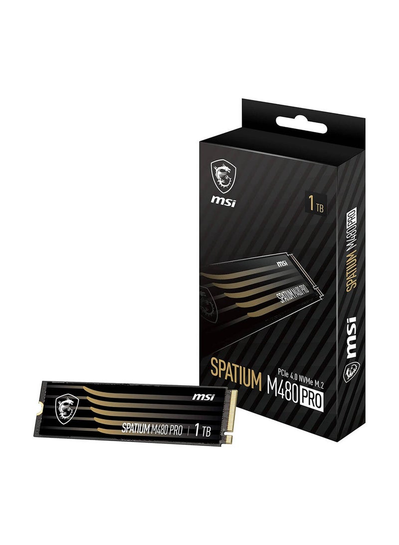 Spatium M480 Pro PCIe Gen4x4 M.2 2280 Internal SSD, 1TB Capacity, Up To 7400MB/s Sequential Read & 6000MB/s Sequential Write Speed, 700 TBW, 3D NAND | S78-440L1G0-P83 1 TB