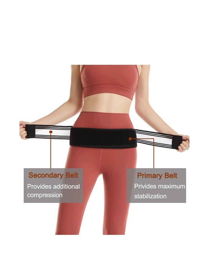 Sacroiliac SI Joint Hip Belt, Lower Back Support Brace Braces for Pain Alleviate Sciatic Anti-Slip Belt Pilling-Resistant Pelvic Men Women