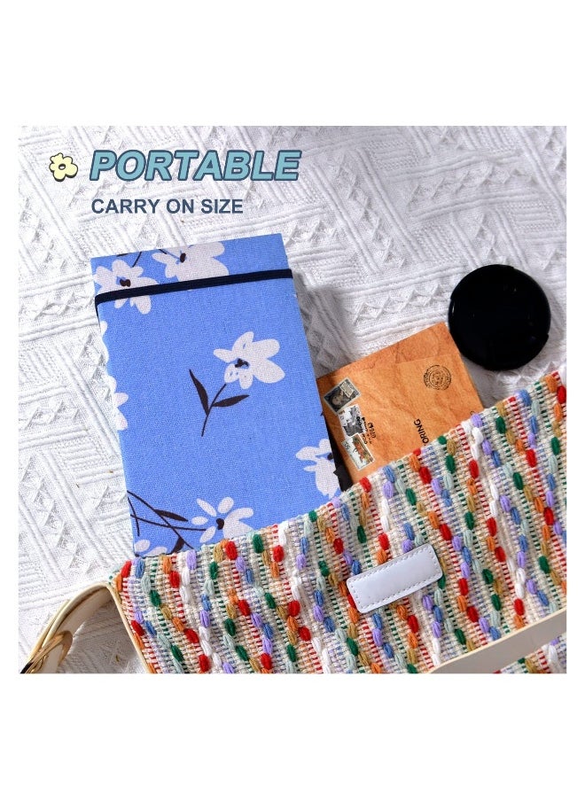 2 Pcs Small Photo Album 4X6 100 Pockets Book Linen Cover Portable Picture Albums for Baby Family Wedding Anniversary Blue