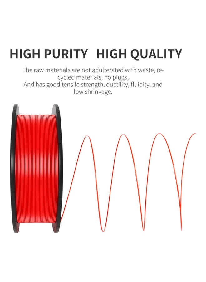 TPU 3D Printer Filament 1.75mm Dimensional Accuracy +/- 0.05mm 1kg(2.2lbs) Spool Red/Black