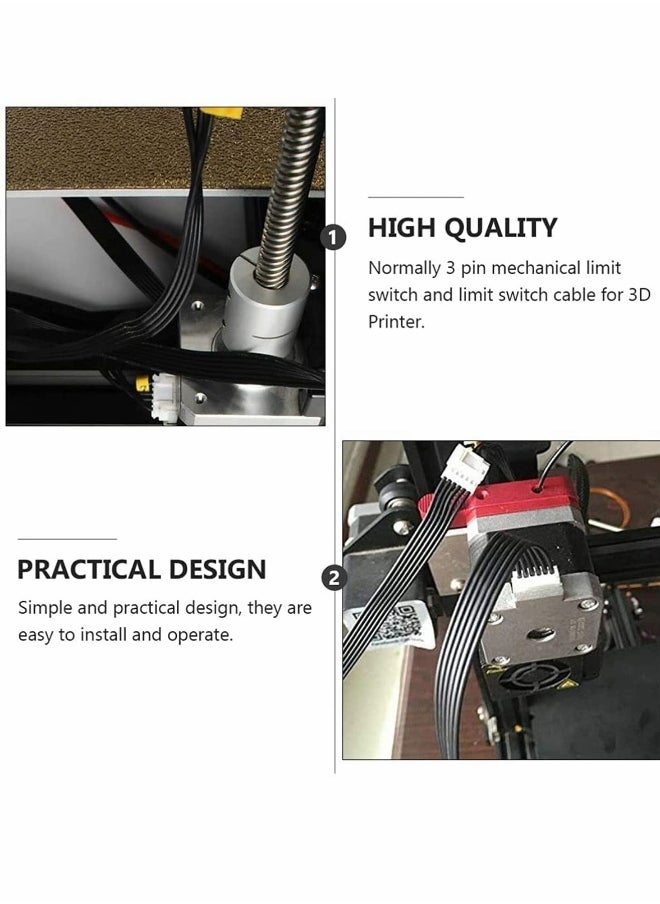 Stepper Motor Line Limit Switch Set, 3 Pcs X Y Z Axis Stepper Motor Line, Limited Switch and Endstop Cable