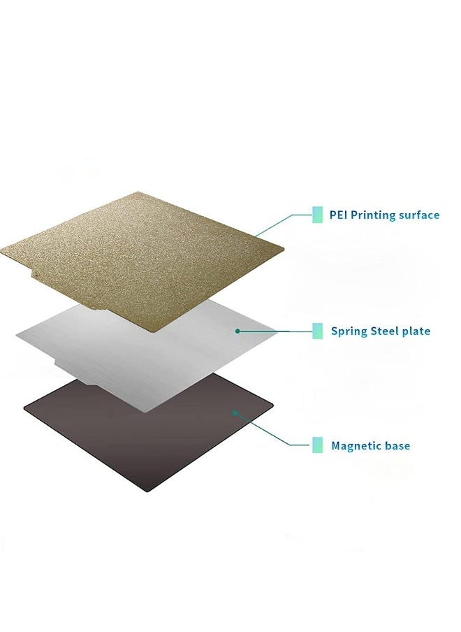 3D Printing Flex PEI Buildplate Dual Sided Flex Steel Bed 180x180mm with PEI Magnetic Surface Printing Hotbed Parts for Kingroon KP3S