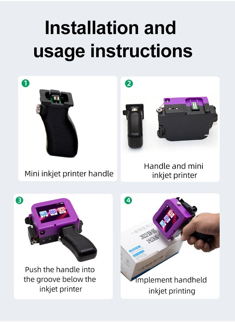 Mini Handheld Inkjet Printer, Portable Production Date, QR Code & Logo Printing Machine, Compact and Smart Coding Machine for Barcodes, Text, Numbers & Symbols