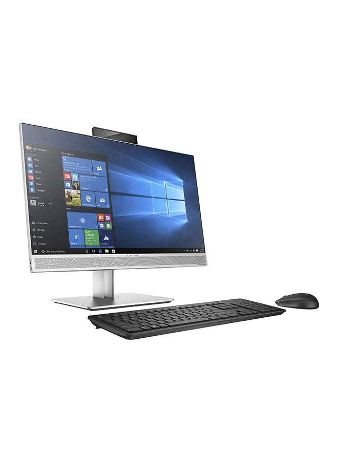 Renewed - All-in-One Desktop PC EliteOne 800 G3 AIO With 24-Inch Full HD Display,Intel Core i5 Processor/7th Gen/8GB RAM/256GB SSD With Flip Camera English Silver