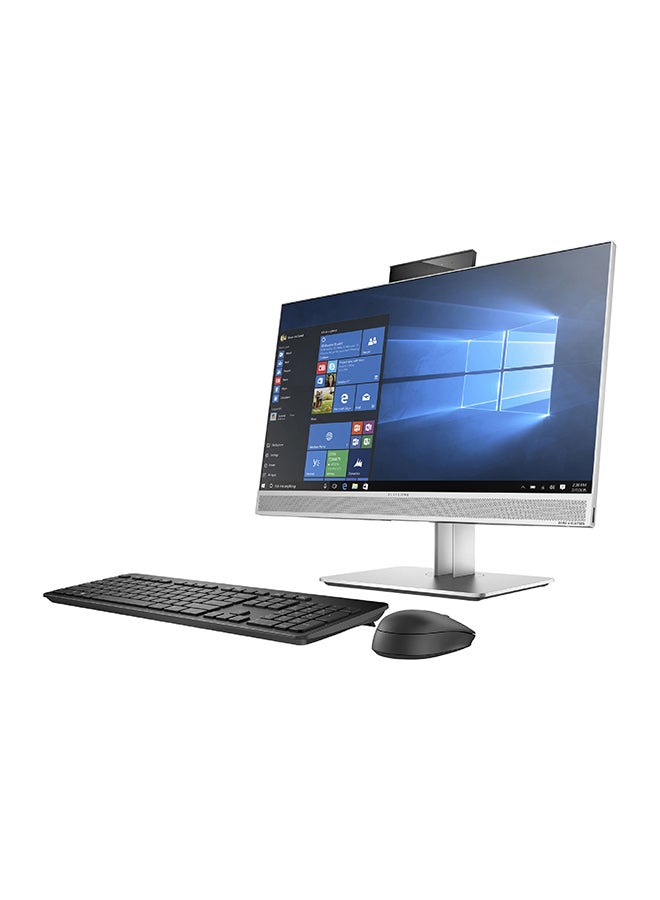 Renewed - All-in-One Desktop PC EliteOne 800 G3 AIO With 24-Inch Full HD Display,Intel Core i5 Processor/7th Gen/8GB RAM/256GB SSD With Flip Camera English Silver