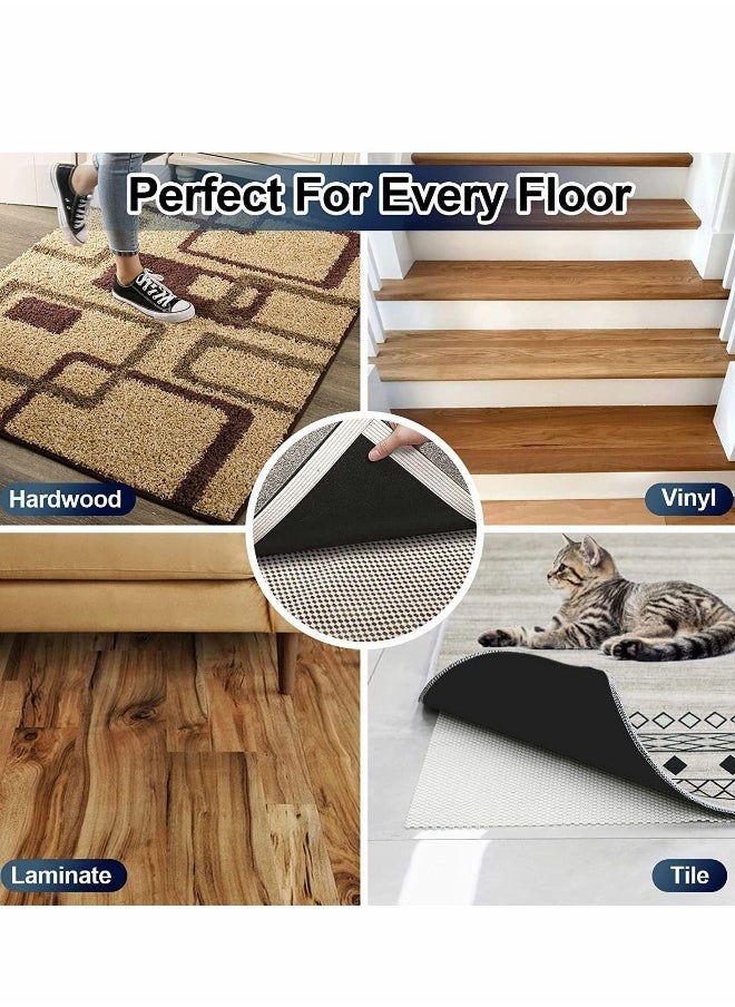 Non Slip Rug Pads, 5x6.6 Ft Non Skid Rug Pad Gripper, Anti-Slip Carpet Rug Mats for Under Rugs and Hard Surface Floors, Rectangle