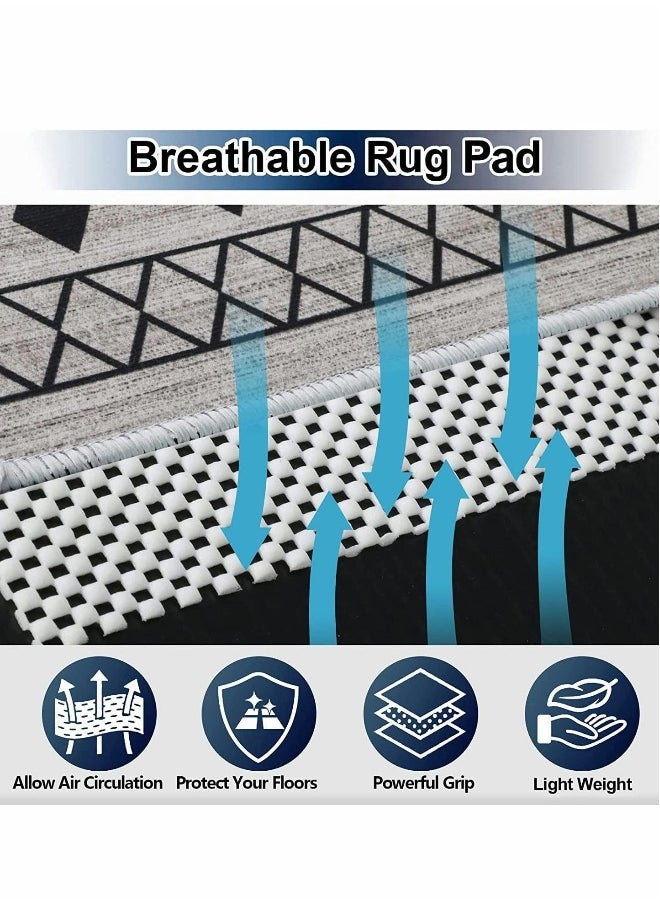 Non Slip Rug Pads, 5x6.6 Ft Non Skid Rug Pad Gripper, Anti-Slip Carpet Rug Mats for Under Rugs and Hard Surface Floors, Rectangle