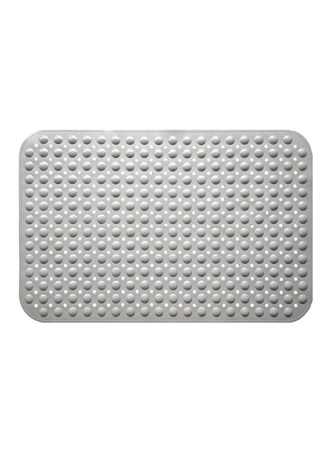 Polyvinyl Chloride Soft-Pebble Anti-Slip Bathroom Shower Mat (Grey, 88X58Cm)